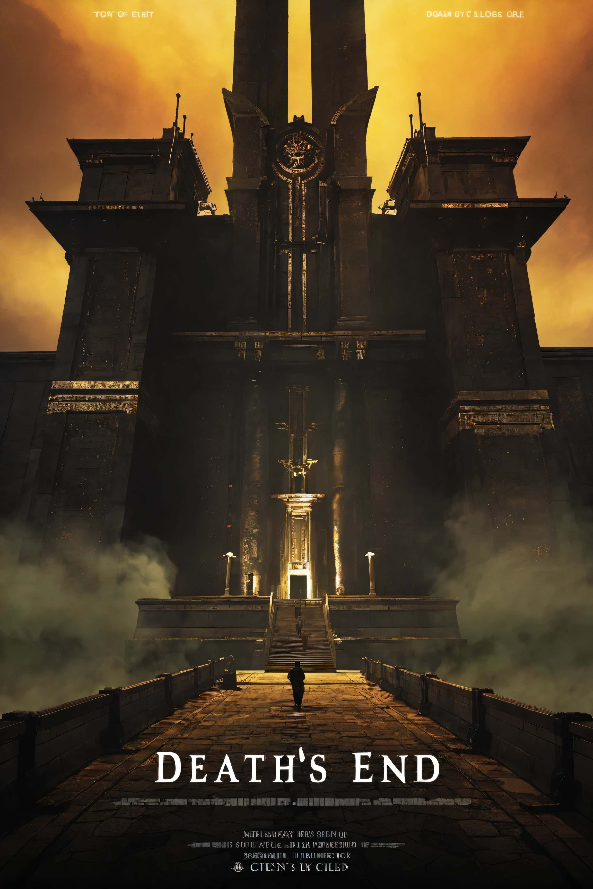 Create a movie poster for Death's End, a movie based on the plot of the book Death's End by Cixin Liu.