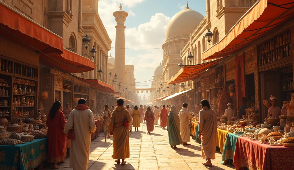 Alexandria main market full of shops and people chatting very crowded