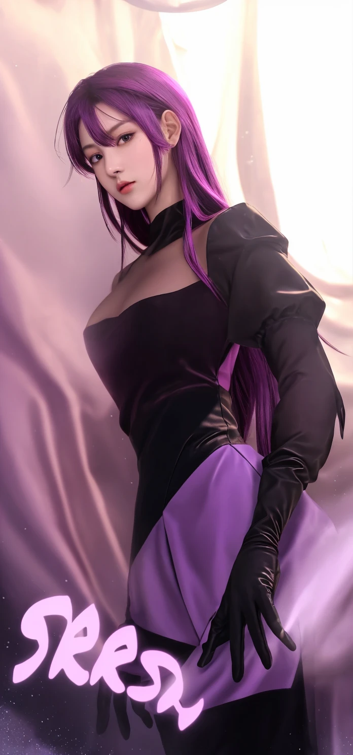 sunlight,woman,Purple Hair,conjunctivitis,black and red princess dress,The atmosphere is full of roses.,The wind is blowing,Streaming hair,Manghwa,Have meth,At night,werewolf
