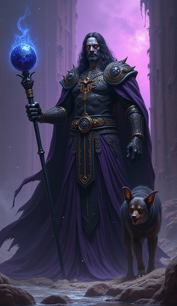 monkey mask creature, necromancer style, magic wand, full body, soul lake background, dark fantasy colors area, masterpiece, ultra high quality, ultra face detail