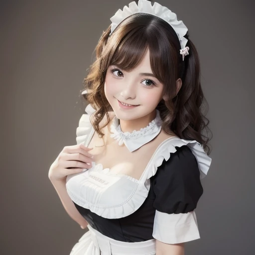 {{Beautiful and detailed eyes}, Detailed face, detailed eyes, slender face, real hands, cute Korean girlfriend 17 year old girl, perfect model body, looking at camera, sad smile, dynamic pose, maid costume, Akiba maid caffe, Akihabara, medium Breasts, cosmetics advertising model, girlfriend A girl is walking,