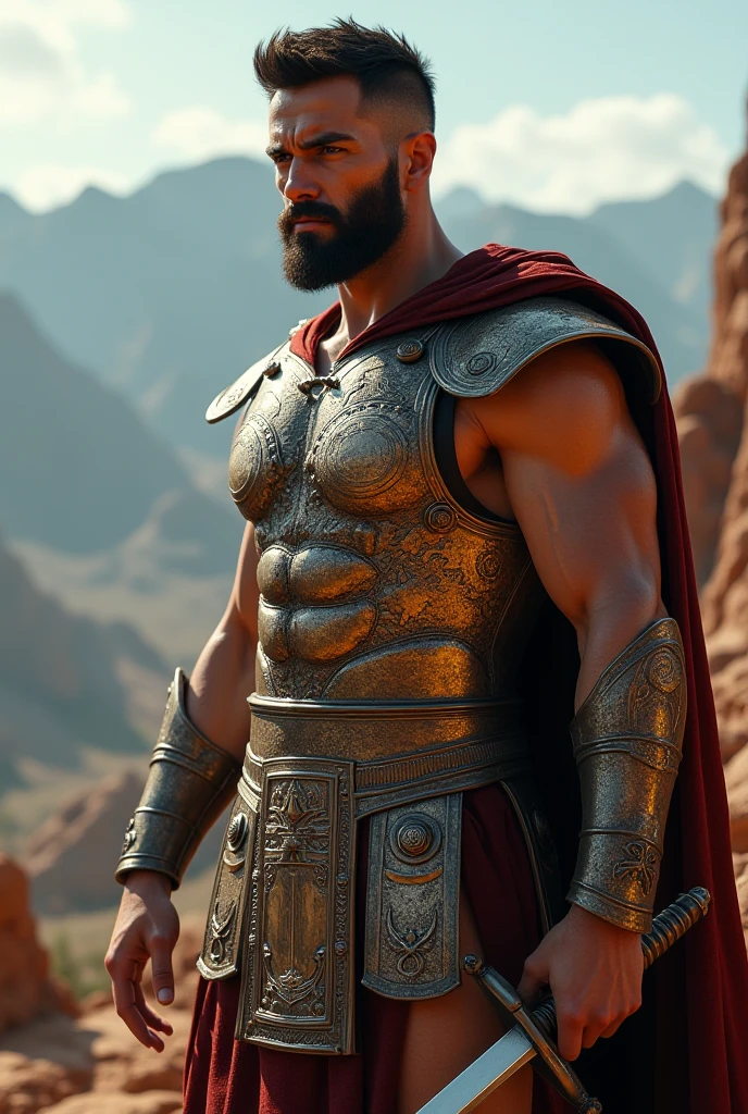 Espartano con la  sin barba en la cara  aesthetic 