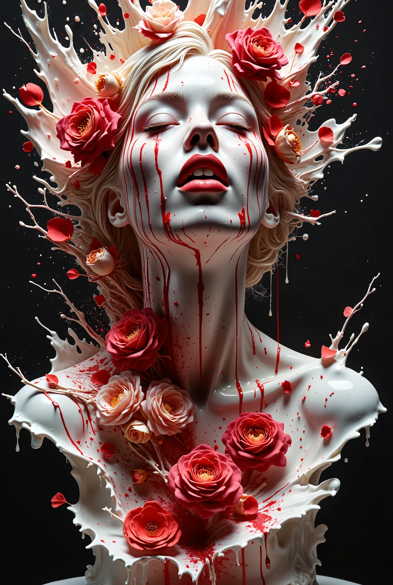 based on Delmira Agustini poem "explode"The verse in " My whole life has been a blooming mouth" creates an image