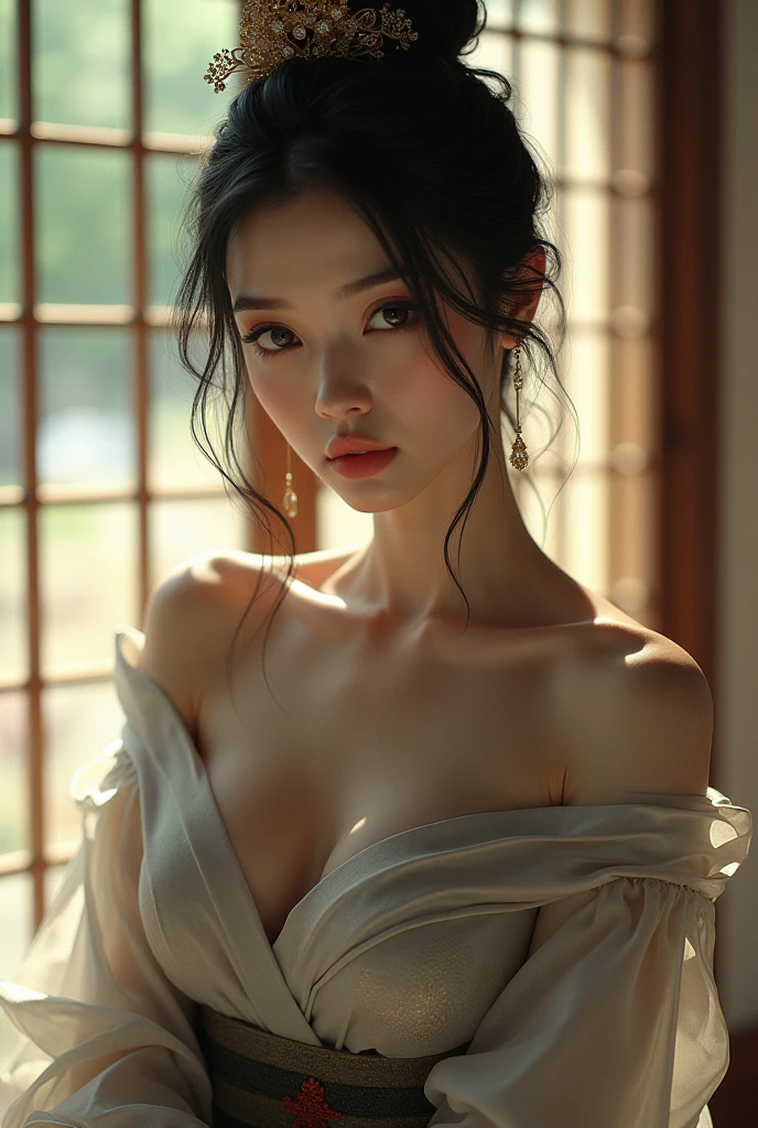 Japanese woman masturbating 、Natural Skin、Big Breasts、fog