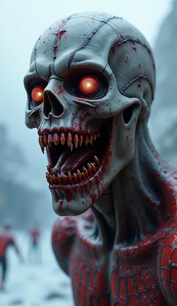close-up zombies, intricate details