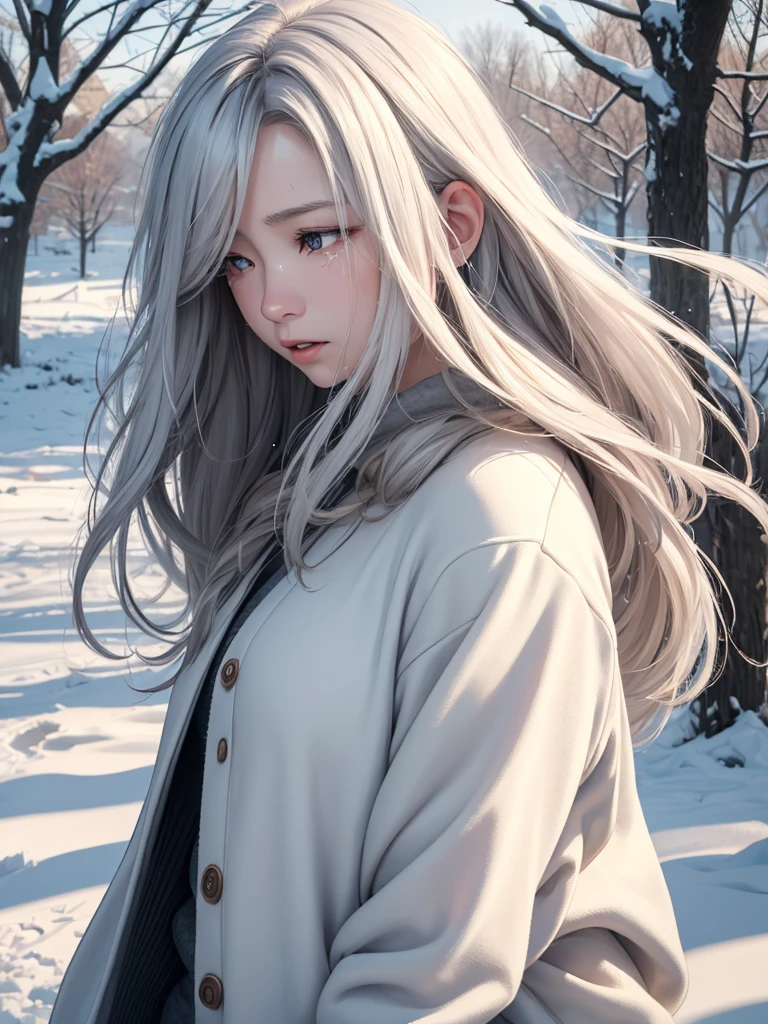 Wind with gray hair Indian summer
