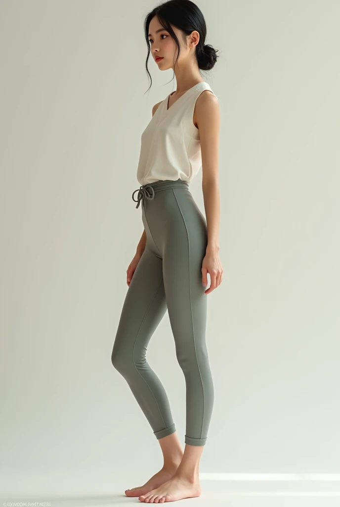 ((((Gray leggings))))Japanese girl wearing