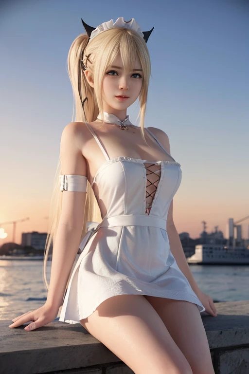 play sports often, (White Bunny Girl:1.2), (cleavage:1.2)、No panties, (Cyberpunk settings: 1.2), compensate,, (1 girl: 1.4), highest quality, masterpiece, (reality: 1.2), young woman, lady, detailed face, fine eyes, fine hair, fine skin, looking at the viewer, dramatic, vibrant, sharp focus, 50mm, f1.2, EOS R8, (3/4 body: 1.2), (bare shoulders:1.4), (With Akihabara in the background: 1.6), (highest qualityの詳細: 1.2), 8K HD,(spread legs:1.2),