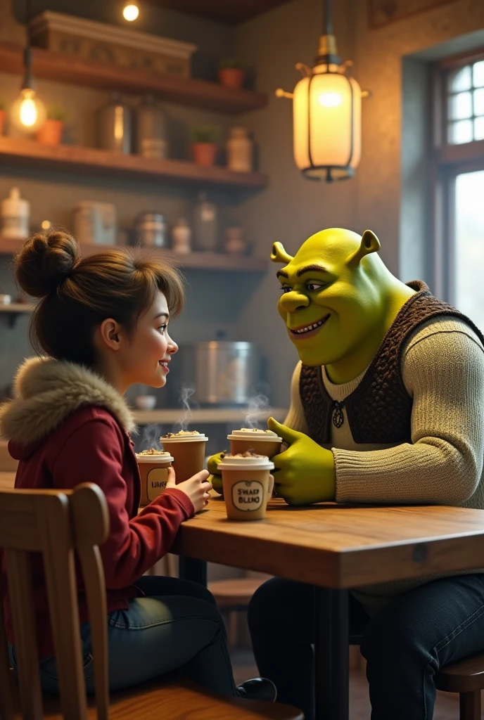 Shrek discovers betrayal, megamente estava saindo com o buzzlightyear, Shrek is then very sad and surprised to see the two together., from afar and hidden he sees the whole romantic scene of the candlelit dinner