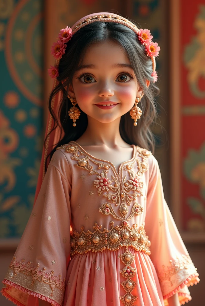 Ankara ball gown on a baby girl 