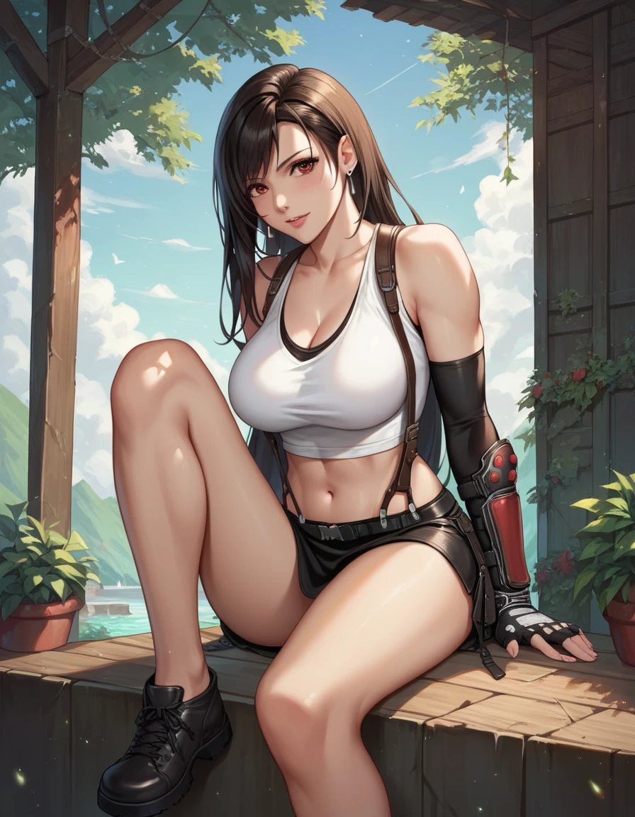 Masterpiece,bestquality,official style, final fantasy remake,tifa,cg