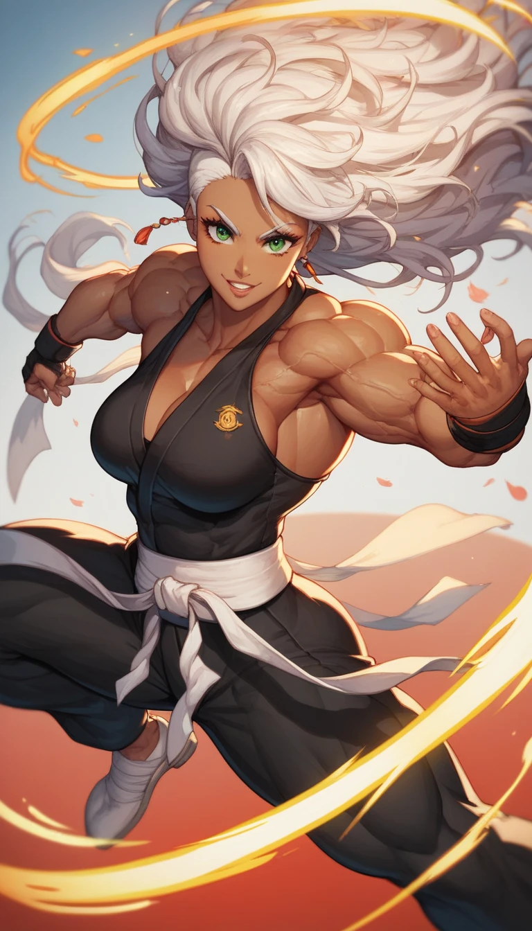 Tsunade in naruto, (solo),(???????????? pose),(Enticing smiles),(complete ?????),A MILF, trending on artstationh, intricate face details,Curvy physique, ((Thick body)),vibrant, 4K, 12k resolution,Forehead