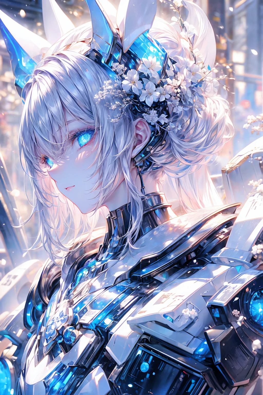 white dragon girl，（Cute Girl），teenage girl，stare，Absolutely beautiful.，exquisite face，white fluorescent tulle，A small white dragon surrounded him.，white flame particle effect，Dragon Feather Decorated with white feathers.，（(Cute face）)，glowing scales，Focus on the face，Detailed background，white dragon background，splash of color，Masterpiece，soft，angel，angelอากาศกระพือ，Surreal and realistic，Popular CG renderings，Highest picture quality，crystal，big moon moonlight background，Moisturized lips，8K