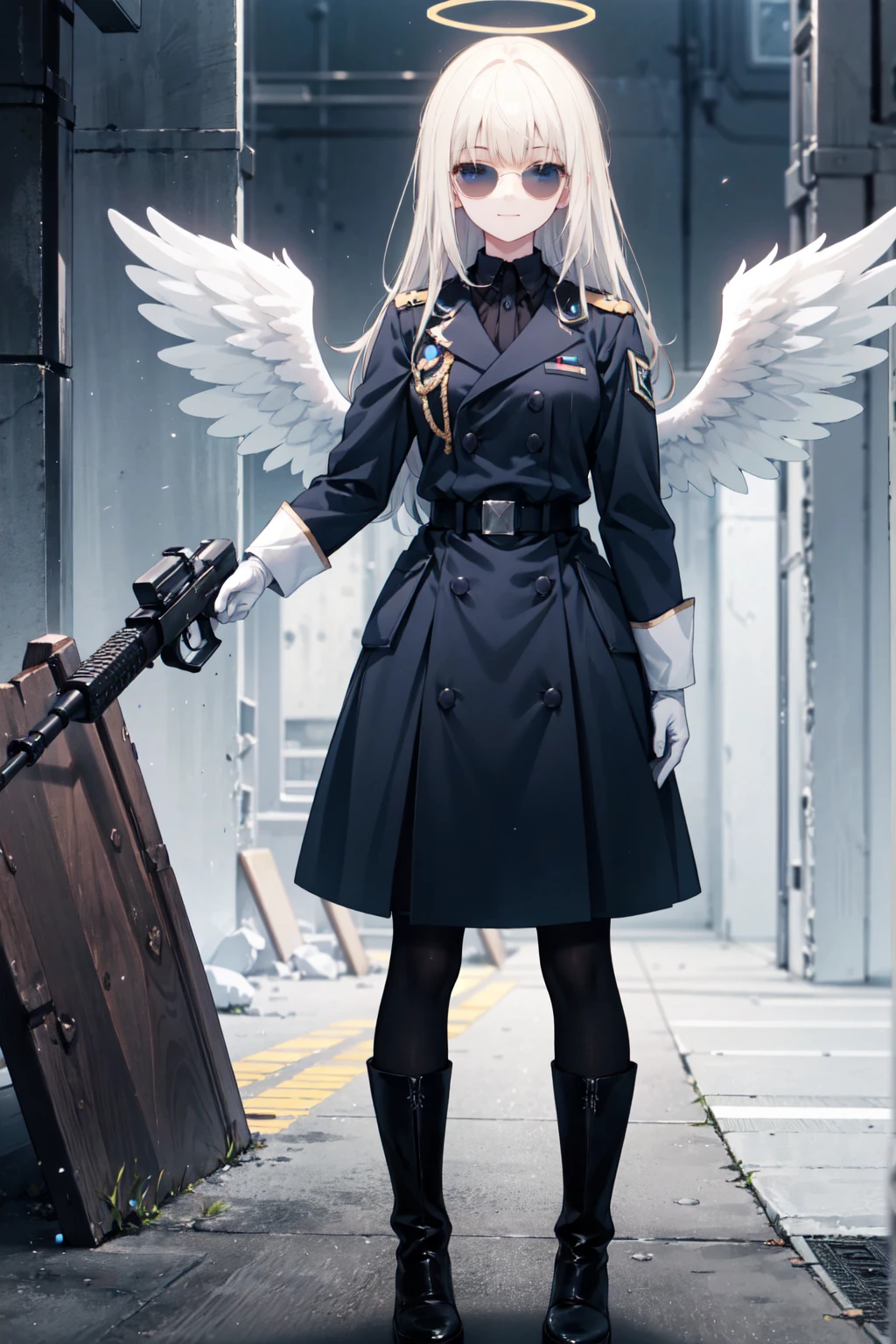 score_9,score_8_up,score_7_up,
1girl, chain, pantyhose, necktie, armband, skirt, long hair, brown hair, book, solo, coat, school uniform, (gas mask:1.3), bag, glasses, briefcase, mask, skull, (wings:1.3), pleated skirt
<lora:add-detail-xl:1>,<lora:xl_more_art-full_v1:1.1>,