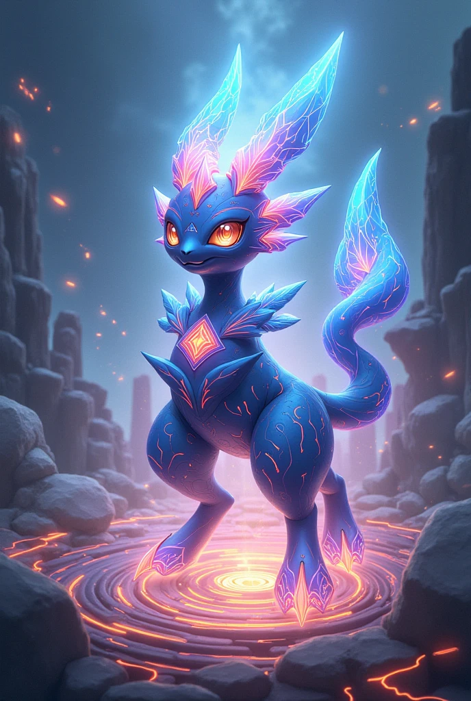 Solo, sphinx cat, male, dark body, feral, wide hips, on top of a rock, glowing blue ears, smiling, embarrassed, tail to the side, ((Focus on his paws)), looking at the viewer, showing his tongue, with white tongue, beautiful dilated and detailed eyes, glowing blue eyes with pink, shiny and soft skin, with a white collar, white claws, 4 toes, 4 fingers, at night, extremely detailed, lying down, Cinematic