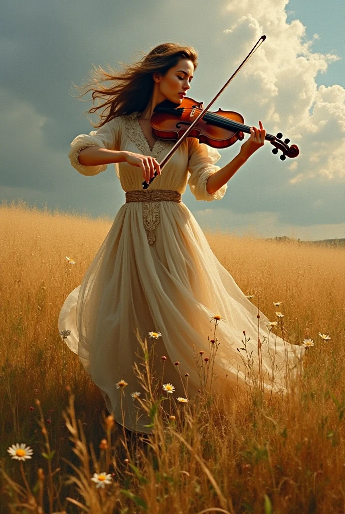 a woman wearing sharee, leaning slightly on the railing of the open balcony and looking outside, open black hair, hair flowing with air, side view, some green small trees