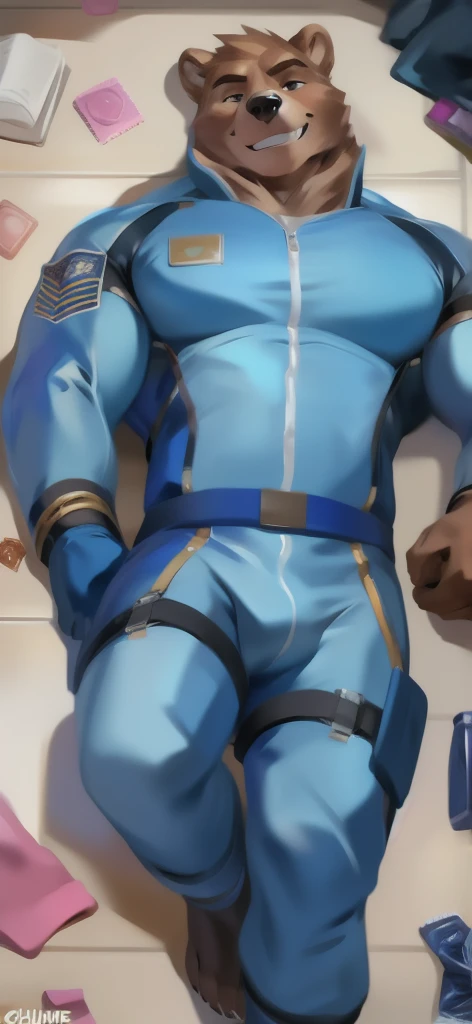 male,bodybuilder,anime style,masterpiece,best quality,high quality,extremely detailed,extremely detailed background,correctly anatomy,pulse blade pilot,1 athlete boy,solo,looking at viewer,sitting on the bed,complete nude,full body shots,sexy male feets,soccer socks only on the feets,barely legs,barely chest,barely arms,exhibitionism,erected penis,space station,depth of field,blue_sky,best quality, feet, good feet, white socks, white skin tone, big pecs, round pecs, legs spread, good penis, balls hanging, soft white bed sheets, soccer sock with a black stripe around the ankle, cloth around neck, white skin tone, black bands around the socks at ankle