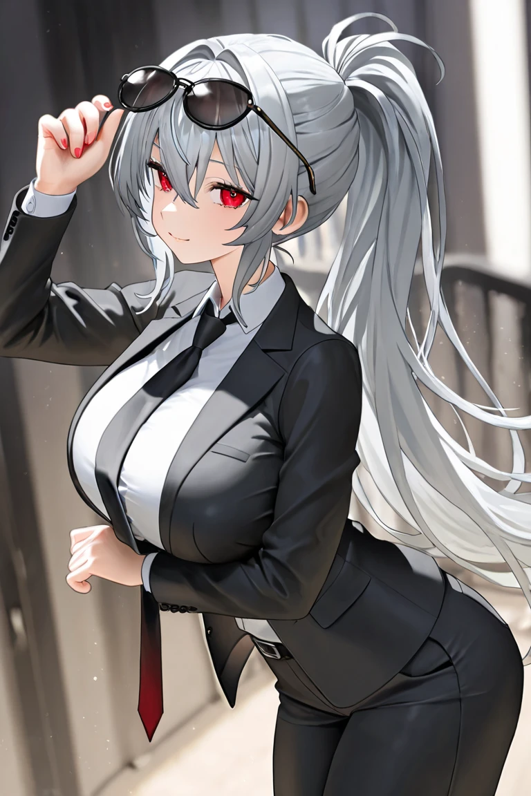 Cool girl high resolution Big Breasts Men's suits Expose Long Hair Earrings