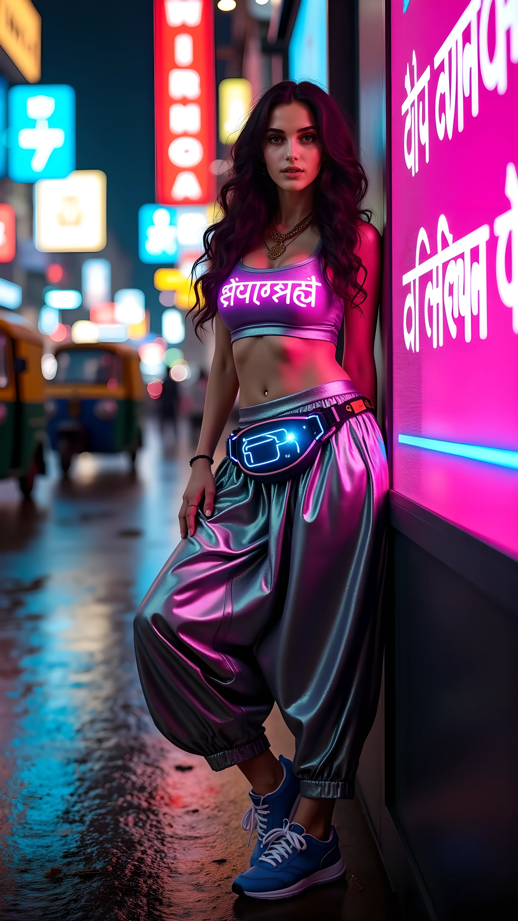 araffe woman in a purple top and black shorts standing under an umbrella, wild rave outfit, bold rave outfit, rave outfit, cute rave outfit, festival vibes, raver girl, fun rave outfit, rave inspired, rave girl, cyber punk setting, dance trance edm festival, cyberpunk style outfit, intricate outfit, cyberpunk vibe, cyberpunk vibes, bra and shorts streetwear