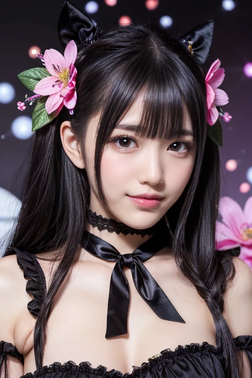 8K、super detailed、Physically based rendering、K-pop idol、Bedroom、night、perfect skin、simultaneous、Sexy、happy expression、intricate lace hair ornament、soft light、best quality、big and full breasts、Sadistic eyes、leather bikini、full body esbian((puffy eyes))