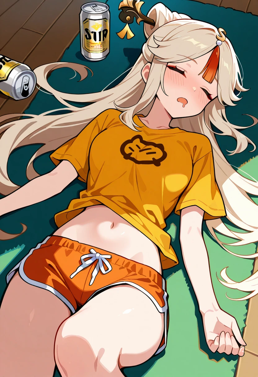 She spreads her pussy wide with both hands　Pussy super super super super super super super super super enlarged　Super cute cute cute cute girl　blondes　Shortcut hair　A close-up of a cute girl in a lewd pose, spreading her pussy so wide you can see the hole inside　Middle finger up　Golden Hair　