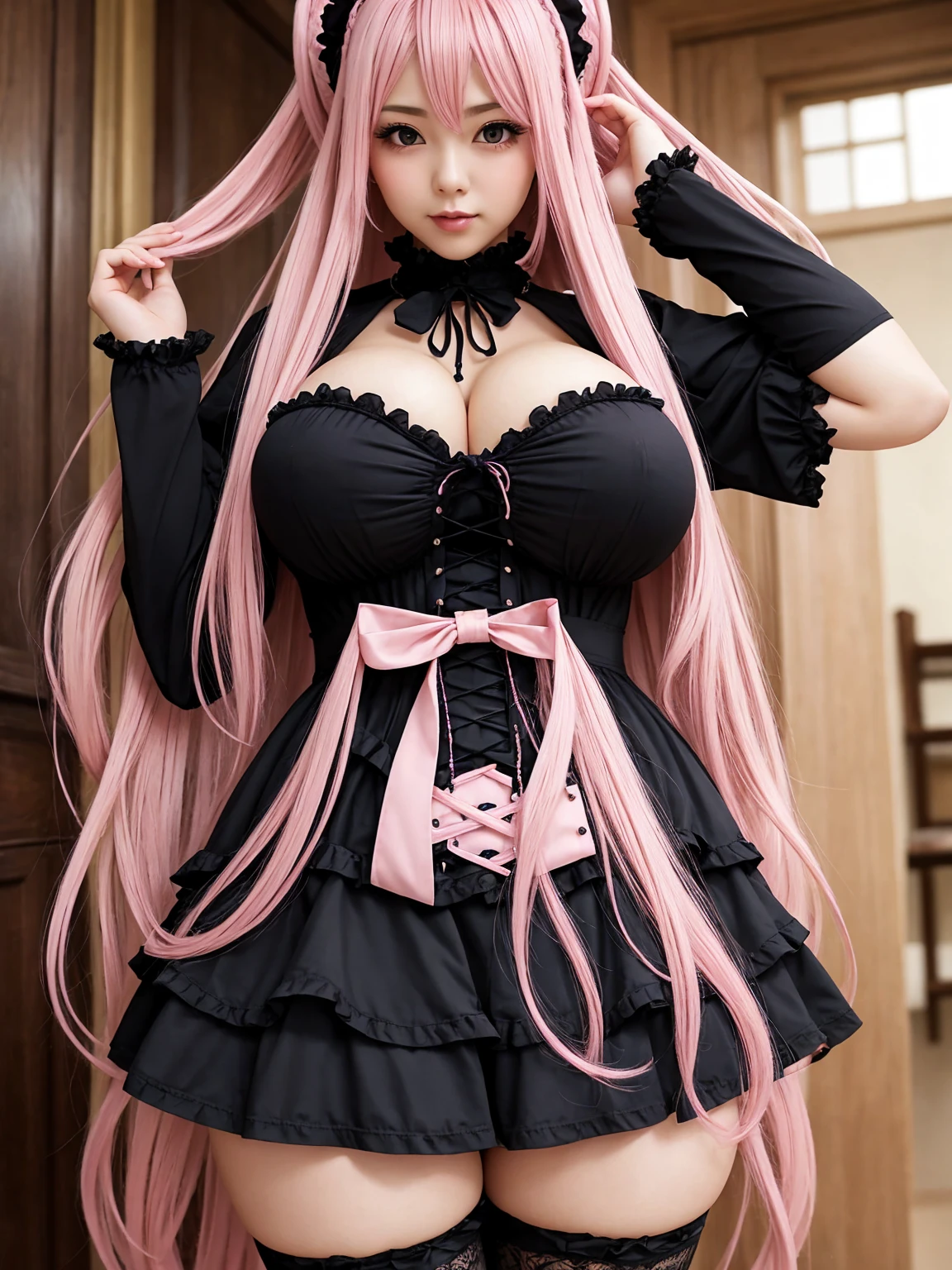 there is a woman with long pink hair posing for a picture, seductive anime girl, anime girl cosplay, ig model | artgerm, anime style mixed with fujifilm, pale red, trending on cgstation, anime girl in real life, yanjun chengt, beautiful alluring anime woman, sakimi chan, artwork in the style of guweiz