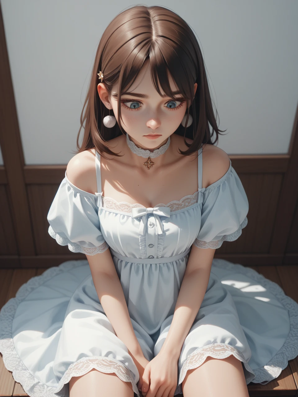 short hairと白のシャツ, short hair, Short hair with bangs, Cute face girl, Cute little face in a portrait, French Bob, White skin!!, Short brown hair and big eyes, Soft Portrait Shot 8k, Beautiful light、Big eyes, Beautiful girl, Young girl with bob cut, Best image quality, Tabletop, Leonardo da Vinci&#39;s Notebooks Da Vinci, Leonardo da Vinci&#39;s manuscript in the background,See-through gown,Exposing breasts,Man and woman hug,,
