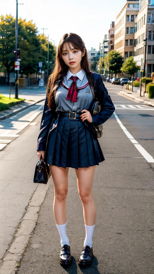 cure sexy scared face school girl full body