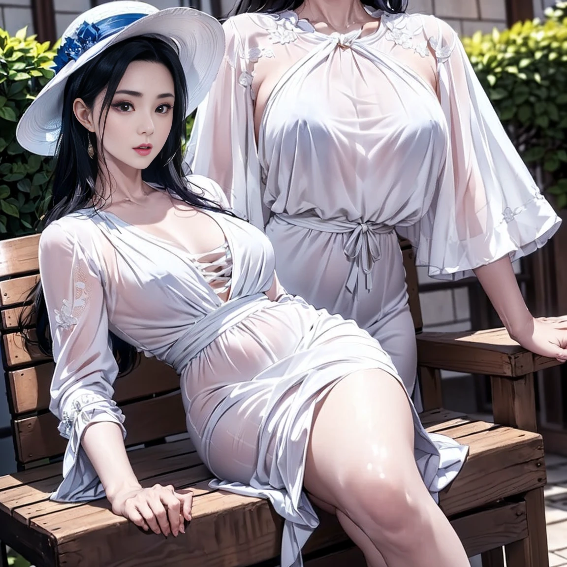 see through clothes(Full body female love:1.3),best quality, masterpiece, ultra high resolution, (lifelike:1.4), original photo, 1 female,35 years old, black hair, big eyes, Detailed eyes and face,huge breasts,split,long legs,Belted robe open ,bare shoulder,no underwear:1.5,see through clothes,Hollow material white clothes,kitchen:1.3,Smile、sleeveless costume、((Maid clothes))、((She is carrying her little daughter))