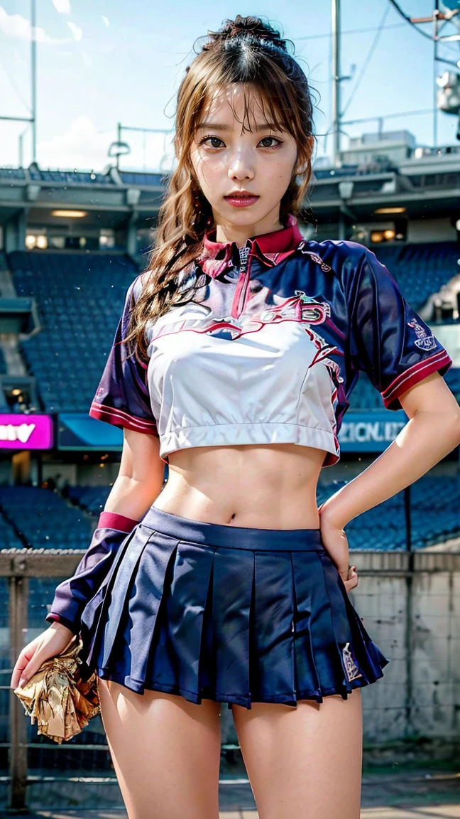 (The FW), 1womanl, Solo, 24 year old, 7headed body, (cute  face), (Ideal ratio body proportions), ((Composition from head to thigh)), Field hockey field, Field Hockey Uniforms, a miniskirt, erectile nipple, Navel Ejection, Cameltoe, pantie shot, Sexy body, Smiling smile, Wet, short-hair, Dark hair, small tits, A slender, Small buttocks, beauty legs, Skinny Legs, surrealism, Cinematic lighting, depth of fields, One-person viewpoint, F/1.8, 135 mm, nffsw, masutepiece, ccurate, ((Anatomically correct)), Textured skin, Super Detail, high details, High quality, awardwinning, Best Quality, hight resolution, 8K