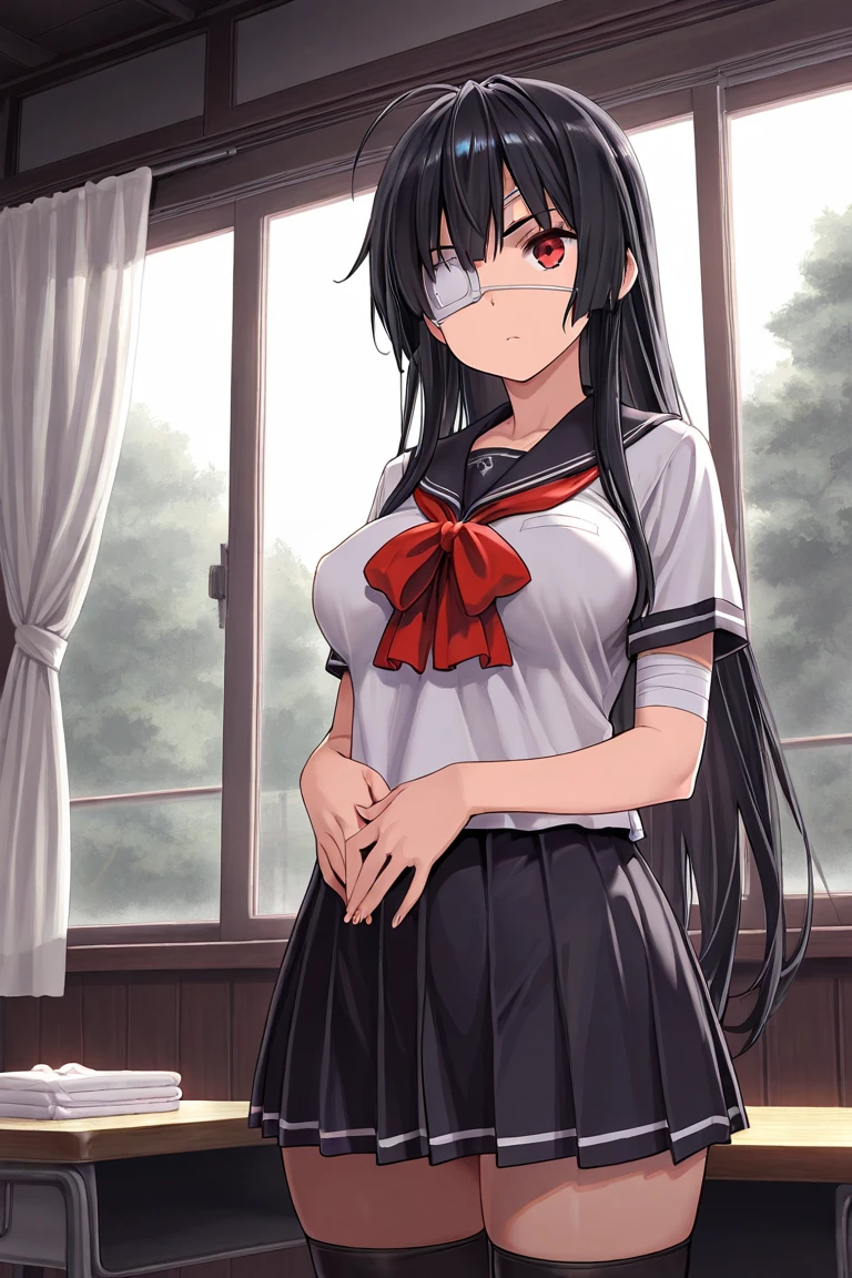 NSFW,masterpiece,Highest quality,High resolution,Super detailed,Yukinoshita Yukino\(My Youth Romantic Comedy is Wrong as Expected\),Black Hair,Long Hair,Light blue eyes,uniform,High quality lace open crotch panties,Small breasts,Dissatisfied face,Embarrassed,blush,School,locker room,bench,Girl getting changed,Open clothes,(Middle-aged men),Being watched by men
