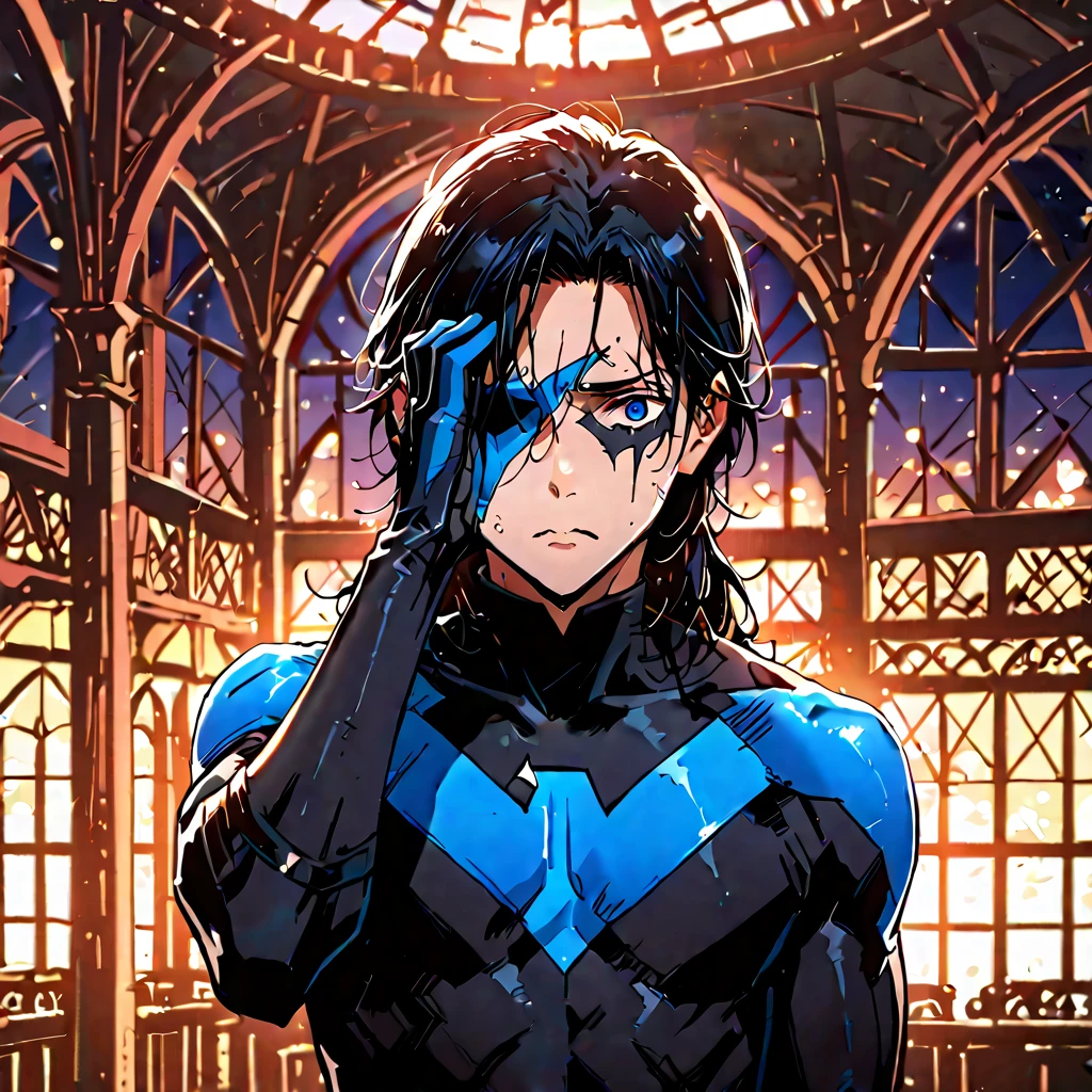 《the original god》Arataki Kazuto , male people, chest muscle, Sexy , Venom symbiote for your body, Black mucus of the body , into venom, venomize,Black bodysuit,(Cloak),Red cape,Abs,(Adult male)((Venom possession,venom symbiote)),over-Tortoise Man,Battle damage,((Masterpiece)), ((Best quality)), Ultra detailed,((illustration)), Dynamic Angle, Detailed light, (Delicate eyes), Floating, 1boy, Male focus, Head, Clothing, Yellow eyes, necklace, tattoo, (Forehead:0.8), (ahoge:0.8), jewelry, brunette color hair,apathy,Ray, chest muscle, Sexy , Venom symbiote for your body, Black mucus of the body , (into venom), Venom,frontage,Bust photo,White tight-fitting top,spiderman outfit,style of anime4 K, 4K anime wallpaper, Badass anime 8 K, 4 k comic wallpaper, young anime man, Anime boys, Anime wallpapers 4 k, Anime wallpaper 4K, High quality anime art style, Anime moe art style, Anime art wallpaper 8 K, Anime art wallpaper 4 K, RGB lighting,