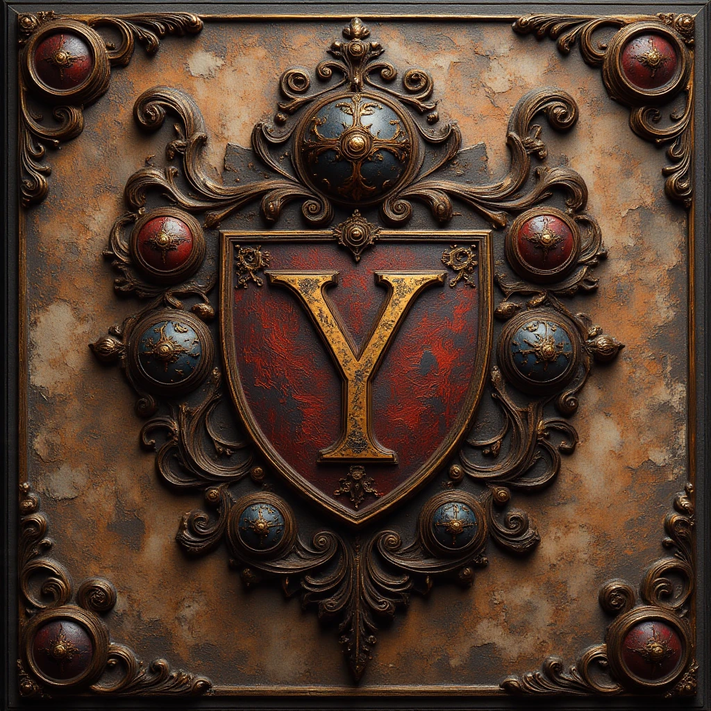 create a family logo with a medieval style "YAKOVENKO "