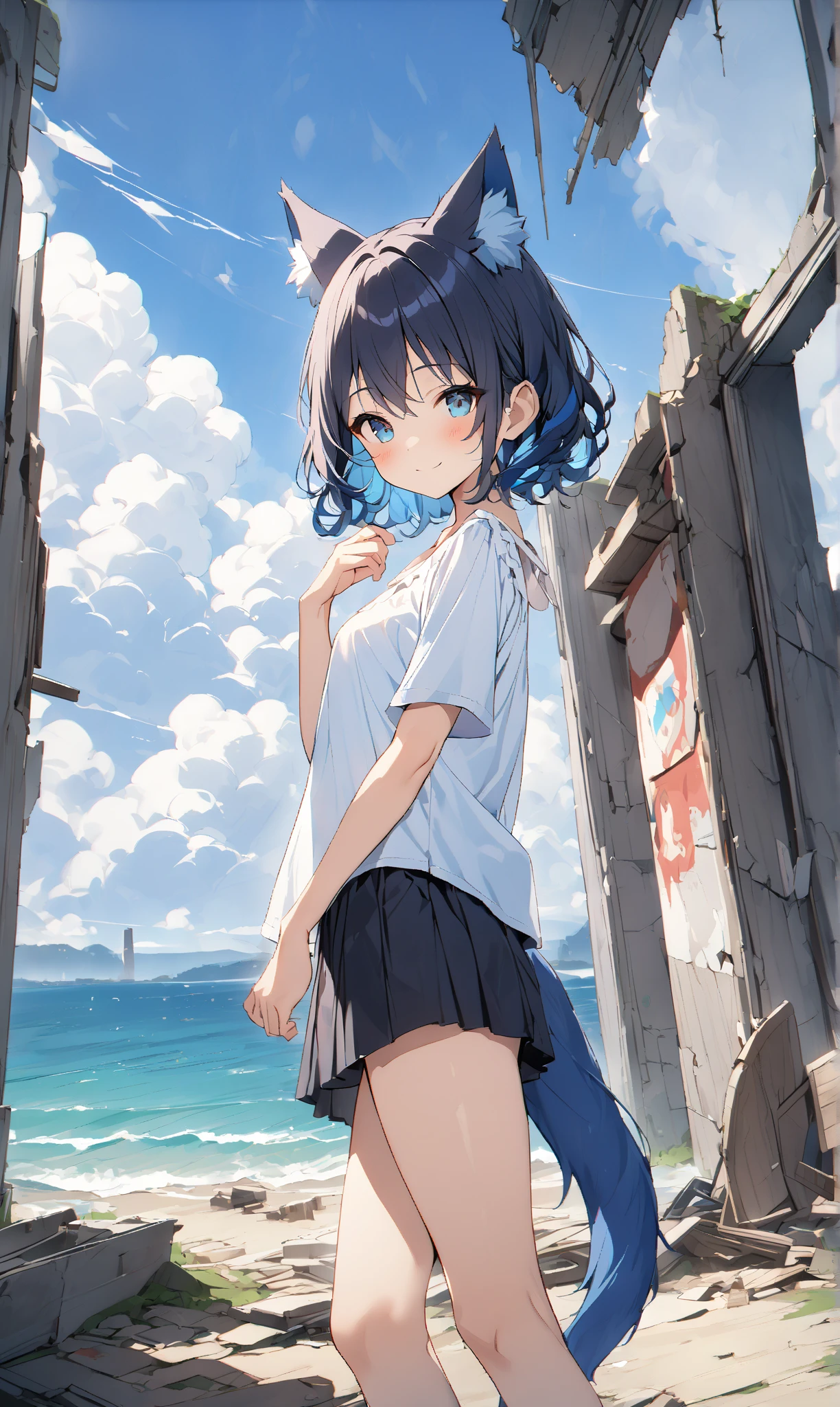 anime girl with cat ears holding a surfboard on the beach, anime moe art style, Ilya Kuvshinov. 4 k'', style of anime4 K, Ilya Kufshinov, Also, View of Ilya Kuvhinov, Kuvshinov Ilya, Anime boy, Anime art wallpaper 8 K, Anime art wallpaper 4k, Anime art wallpaper 4 K