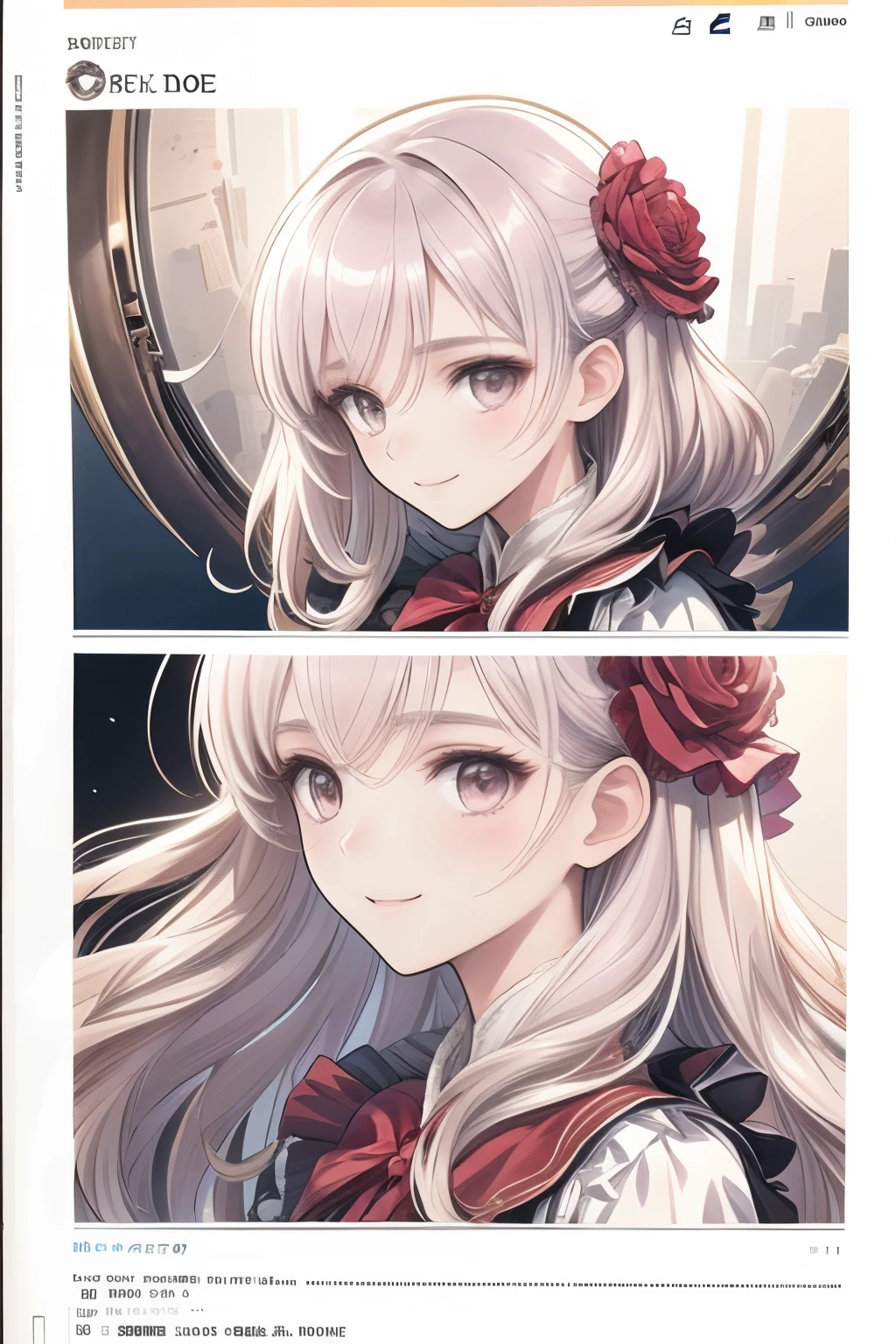 ( inspired by the highest image quality ), ( master over c ), ( More Details ), ( Detailed Eye Description :1.2), Masterpiece, best quality , 1 girl, HaruKanaNami , Very long hair that can bow , light purple hair , Wrench Elegadome , smile,