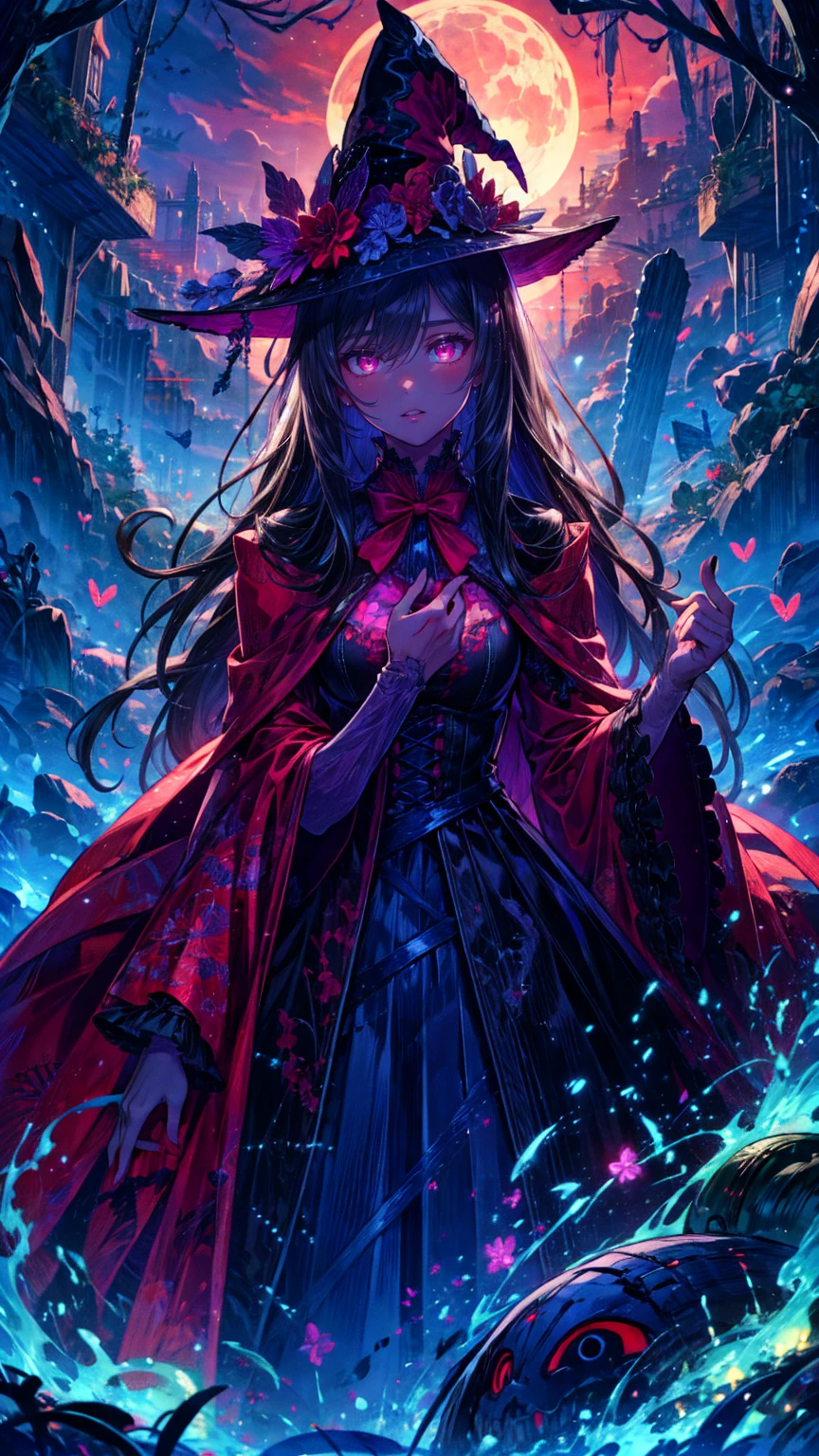 (Highest quality,4K,High resolution,masterpiece:1.2),Very detailed,Realistic:1.37,Spooky altar background,Dark fantasy,Red color scheme,Ominous atmosphere,Eye-catching,Storytelling,anatomy,Anime Style,Concept Art,beautiful細部までこだわった顔と (((Red eyes ))),Terrifying Ritual ,Satanic Ritual,Untimely Death,Unjust act,Crazy Smile,Scythe Face,Girl Monster, beautiful, Delicate facial features, Sharp Eye, Sharp Fangs, Pale skin, Thick chain, Dark Background, Cinema Lighting, Dramatic Shadows, Gothic style, Gloomy atmosphere, Dark fantasy, One Girl, , Please open your mouth wide, Open your mouth and baring your teeth,Sharp teeth like a beast, Wide lips, very wide mouth, Vermilion cheeks, ,(Blood splatter:1.4),Scary smile, laugh at,Fallen angel design, Twisted smile、Bloodstained、bleeding from the head,,、Blood splatter、,(Blood splatter:1.4),Crossbones, skull,Horror Style, ((Fantasy Fallen Angel Costume)), ((Flowing black hair)), ,(Blood splatter:1.4),Female curves, Sexy flat stomach, Perfect hands, Perfect anime face, ((White Lolita Dress)), Are standing, ((Wicked Smile)), ,(Blood splatter:1.4), Steam circulates, Moonlight Illumination, night lighting, disaster々new devil horns,,(Blood splatter:1.6),アニメFallen angel design, Twisted smile、Bloodstained、bleeding from the head,,、Blood splatter、,(Blood splatter:1.4),Crossbones, skull,Gothic architecture、Western architecture、Fantasy World、,Victorian cities, Skeleton Gaslight,