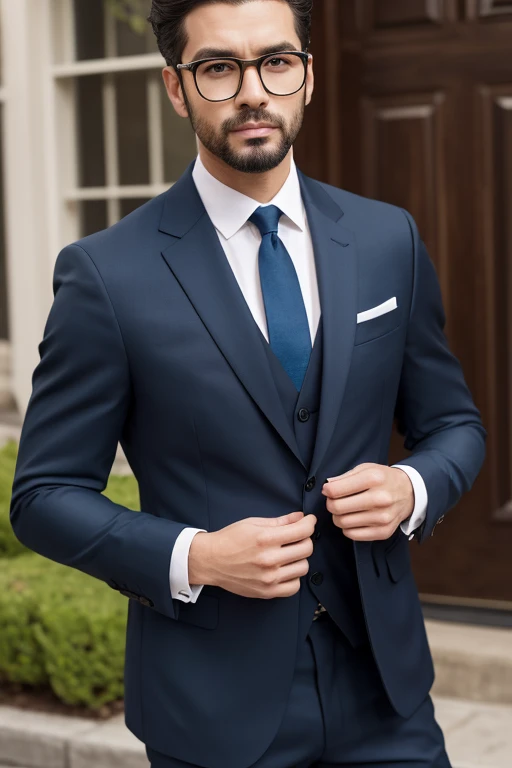 The head box is wearing a black suit and a green tie
