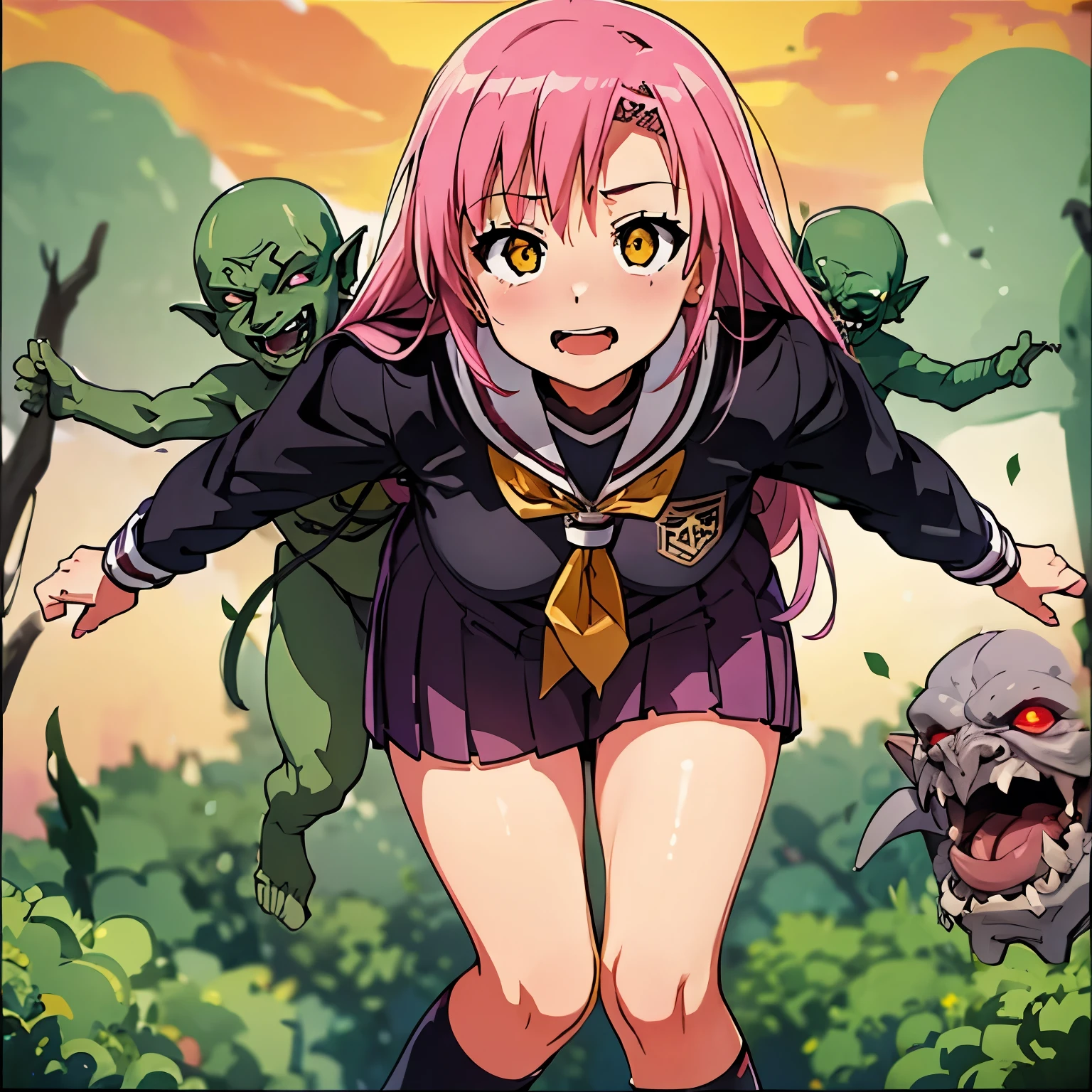 Goblin, glowing eyes, monster, horror