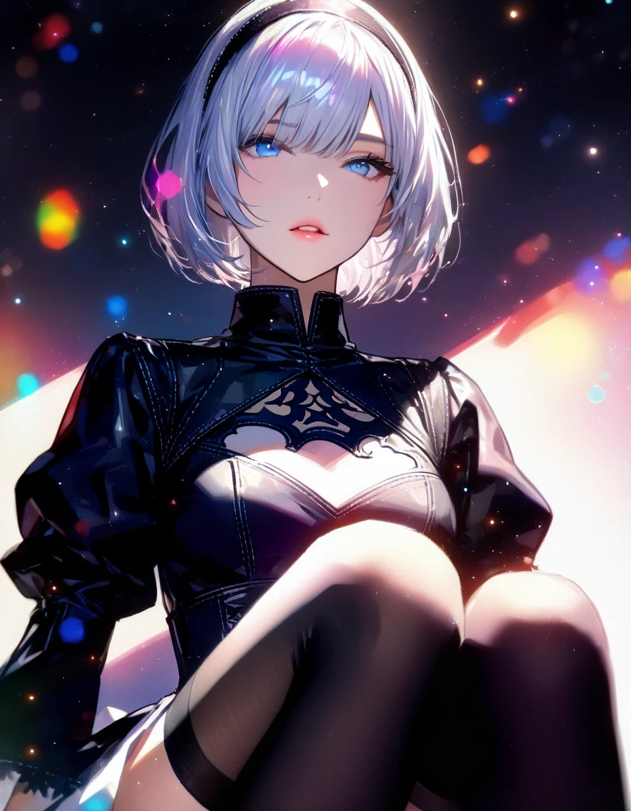 by Wlop,(Masterpiece),(Highest quality:1.4), (Highest Detailed:1.3), (8k very detailed CG unit wallpaper), anime girl in short shorts and jacket standing next to giant robot, artwork in the style of guweiz, cyberpunk anime girl mech, trending on cgstation, guweiz, by Russell Dongjun Lu, digital cyberpunk anime art, ross tran 8 k, guweiz on artstation pixiv, girl in mecha cyber armor (1 girl, Gray hair, extremely long hair, low twin braids, green eyes, , Determined) (Digital) (Details in the fitting room, (evening dress, plunging neckline)) , best quality, stlouis, corps entier, white hair random face, yeux bleus, Dark Purple Gossamer Cape, Dark purple Gossamer dress, lace underwear, collier, collier, earrings, , Gossamer Gloves Dark Purple, bas, bijoux, joaillerie, Head Ornament, ornement des mains, Ornement de jambes, bracelet, bracelet de cheville, talons hauts, huge breasts, gros seins, gros seins, Burst breasts, gros seins, seins pleins, breasts exposed, narrow waist,, gros cul, ventre nu, nombril nu, Cul nu, gros cul, ventre nu, ventre nu, sexy, sueur, peau brillante, perfect female body, (Rendered in ultra-high definition, (UHD) resolution 8K:1.4), perfect beautiful body
