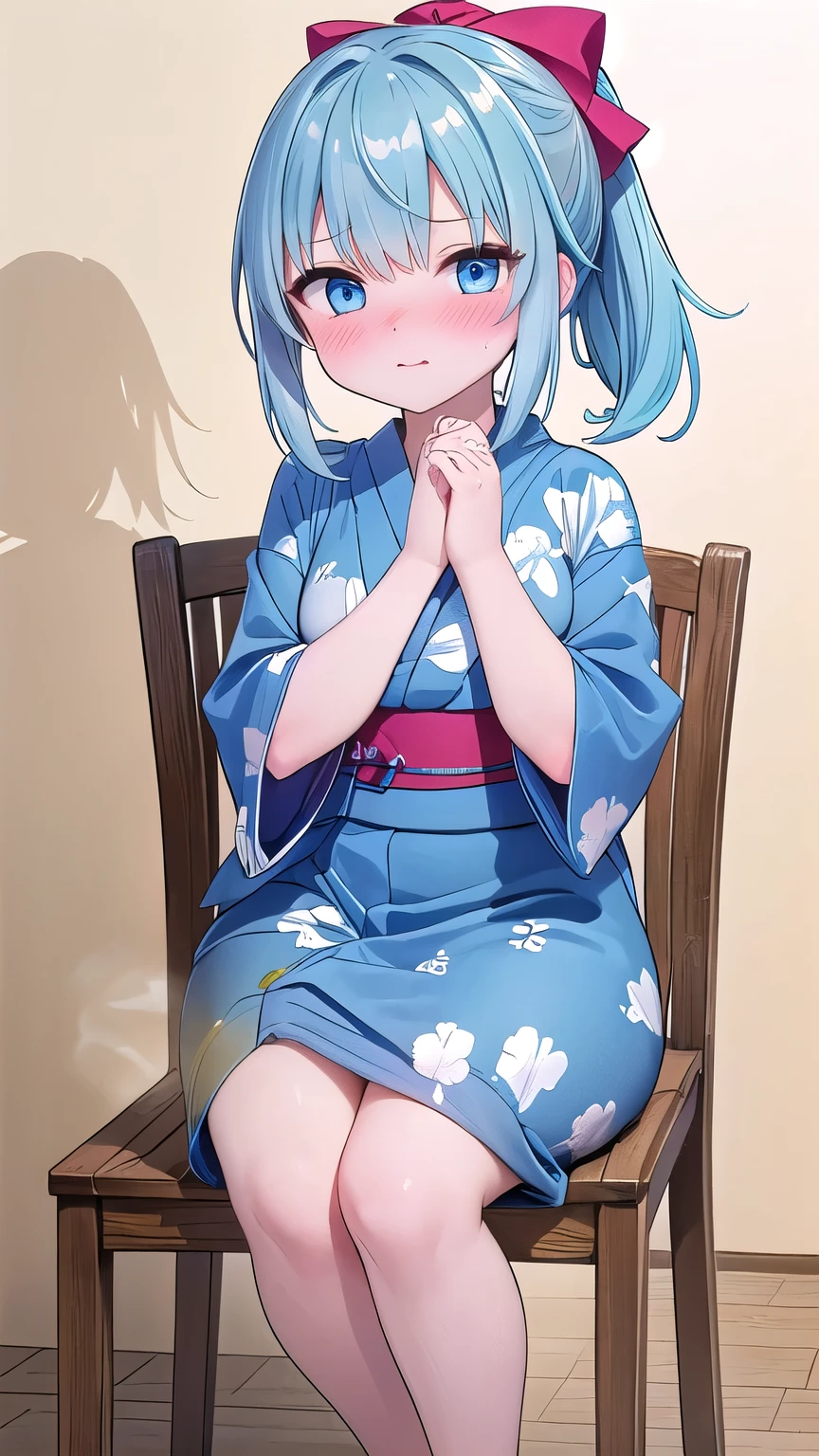 ((speed)), fartに襲われている,(((womanが屁をこく))),(((girl farting))),speed,)(woman),( light blue hair with a slender body)( short ponytail ),( blue eyes)、 lean forward loosely ,((( wears a light blue yukata , Ankle-length )))( Anime Girl ),( elegant face、 blanking、 blush cheeks),(Masterpiece:1.2、 Top Quality , best quality )、( detailed CG Unity 8K Wallpaper 、 very detailed 、 Best Shadow)、( detailed background )、(Best lighting、 very delicate and beautiful )、 allows depth of field 、 One Girl 、Alone、 ( sitting on a wooden chair)、( is cute )、 big eyes、、 、(((fart)))、Well-behaved 、Put your hands together、Feet together、(((お尻からfartをしている)))、Slanted Eyes