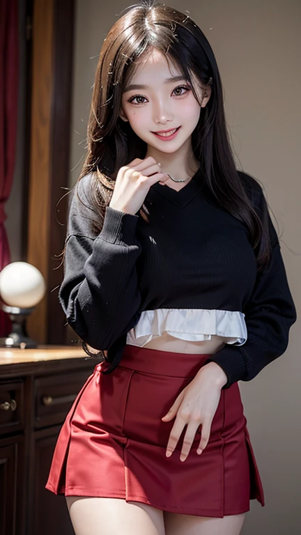 (Happy expression on face:1.26)、Raw photography、(((Ultimate beauty shot from below pantyhose show)))、((glistning skin))、女の子1人、15 year old beautiful girl in Prague、bright expression、((brown haired))、Raise hair、ample breasts、flered skirt、Lace panties、(Panty-chiller view from directly below)、Long stockings or pantyhose、((skirt rift))、((Show panties))、((ultra-detailliert))、(Perfectly detailed face)、(Detailed hand)、(detailed finger)、(Good human anatomy)、Photorealistic images、((​masterpiece、top-quality、ultra-detailliert、Film Light、intricate-detail、hight resolution、ighly detailed))、细致背景、8KUHD、Digital SLR、Soft light、hightquality、Film grain、FujifilmXT3 、Shallow depth of field、natural soft light、Kamimei
