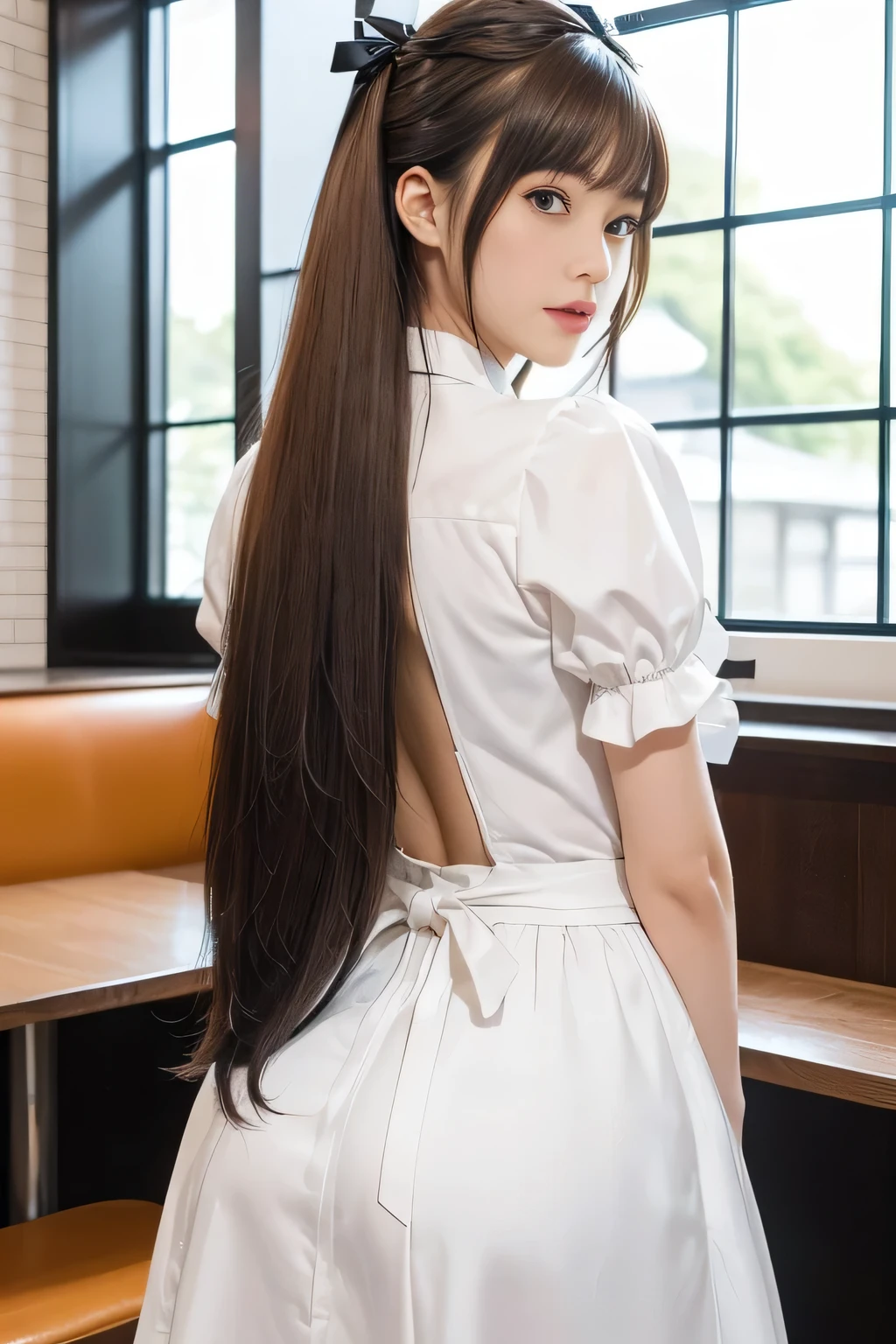 masterpiece, Best quality, a sexy woman with a beautiful hips in the kitchen posing by a sink, 1 girl, sink, is, naked is, One, polo shirt, Bottomless, no panties, in room, long hair,