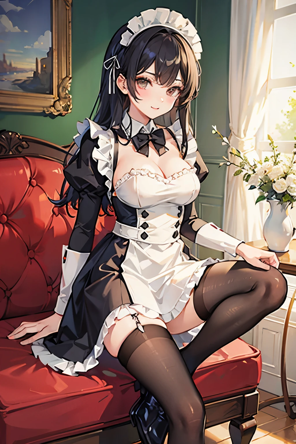 Maid　 stockings　 sexy　Beauty