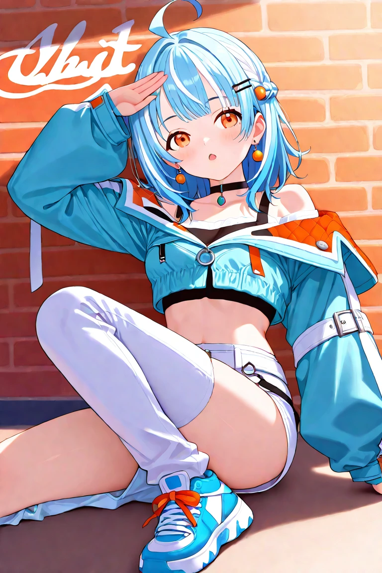 Masterpiece、最high quality、high quality、High definition、High resolution、High detail、Lens flare、Ray tracing method、high qualityの質感、high qualityの影、Beautiful details、Detailed explanation、Detailed texture、Realistic facial expression、Realistic and colorful、Delicate、Cinematic Light、Side light、Sharp Focus、(1 Girl:1.3)、(Intricate detailakeup、Pure Eros Face_v1:0.5)、(Details Beautiful delicate face、Detailed beautiful delicate eyes、Perfect Facial Proportions、Detailed skin、Charm)、fancy hairstyles、Beautiful bangs、(Two-tone gradient hair color)、slender、(Upturned beautiful breasts)、Raise your arm and make a peace sign、(Detailed crotch、Open crotch、Showing off your crotch)、Female juice、(Experiencing the best orgasm)、(Spread your knees and open your legs)、Light-colored mini bikini、Light-colored V-cut、Light-colored thong、Beautiful ass、Thigh mini skirt、Low-rise mini skirt、Jacket、Low-angle composition、bench、(Take a deep breath、Work on this image step by step)