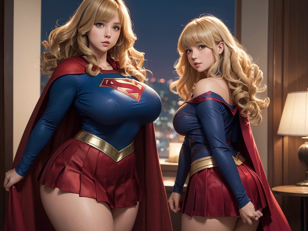masterpiece、Shorthair Supergirl、big and full breasts、look at the camera、shiny costume、choker、red mini skirt、long sleeve、Magazine cover style、obscene pose、Seduce