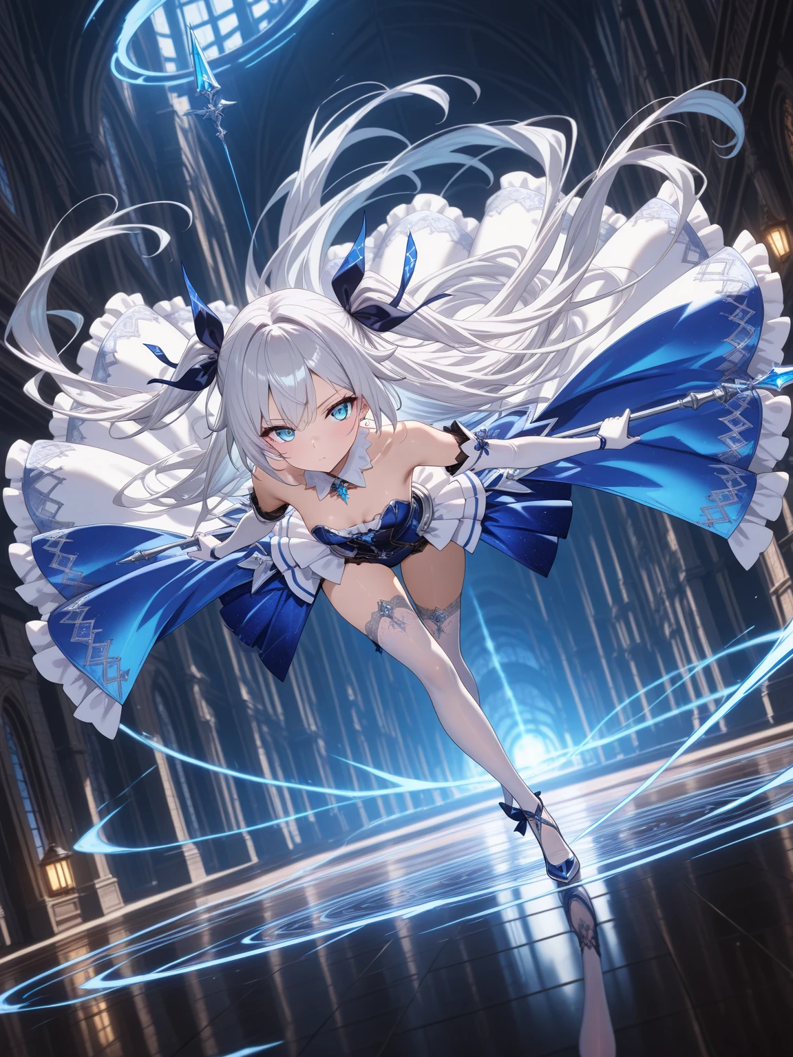solo, 1boy,「white hair,cerulean blue」long hair、 {{nighthawk mask}}, There's a man wearing a costume, fox tail farson!!!!, furry farson, furry characters, furry anime, female Farson, furry paws furry, Furry shots, the furry is running, there is nothing, very hairy, furry artist, upright, {{{Anthropomorphic Nue}}} virtual youtuber, full body