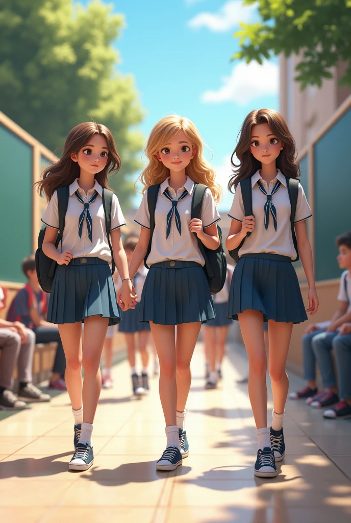At school in a skirt Sucks a tit on the bus girl with naked tits, medium tits skinny girls