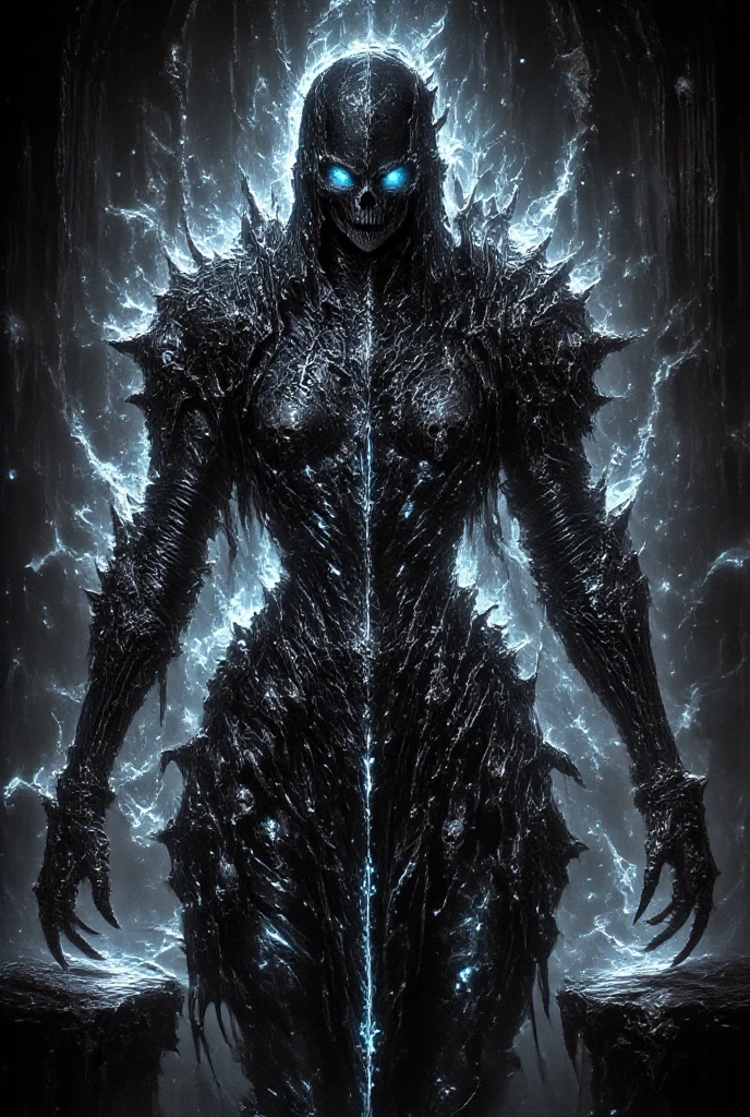 cosmic canvas, masterpiece, professional artwork, haunted mansion background, night time, bioluminescent armor, ((portrait of a powerful death knight)), bioluminescent paint splatter, upper body portrait, light fog,<lora:Bio-Luminescence:1> <lora:Cosmic_Canvas_SDXL:1>
