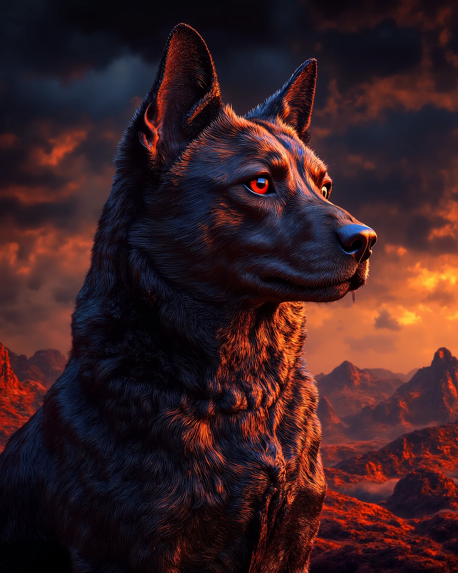 Epic, photorealistic, awsome, amazing, hires, 4k, photo off an dog, vivid color