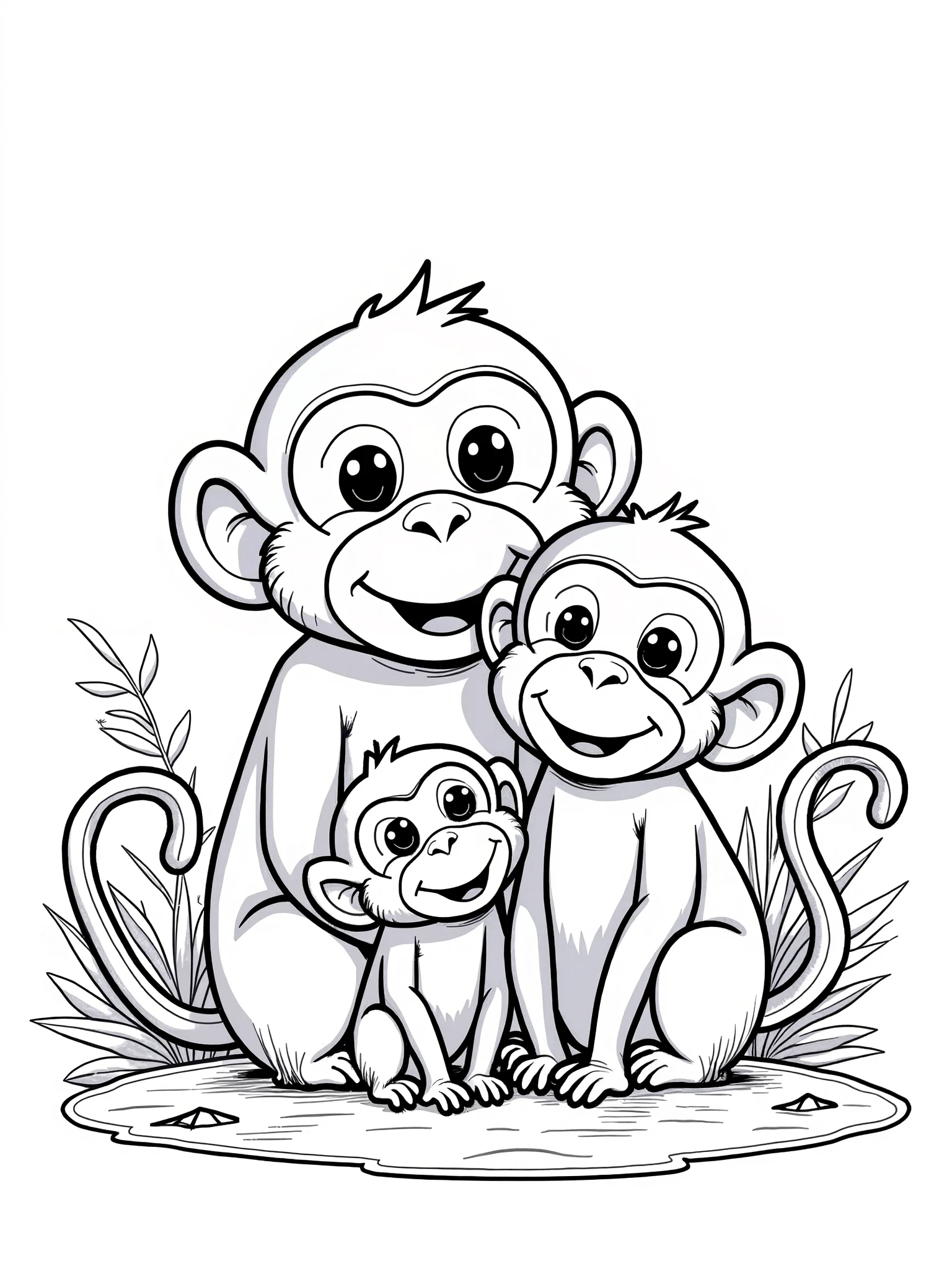 cute monkeys to coloring